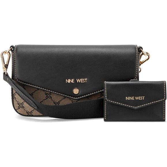 Peaches Flap Crossbody Bag Cotton Blend Lining Card Case Adjustable Strap - Picture 2 of 6